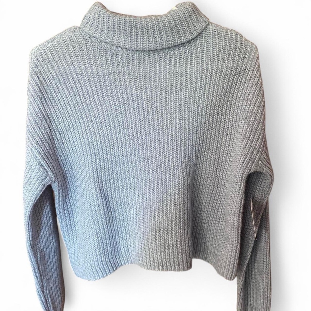 Light Blue Women's Turtleneck Sweater